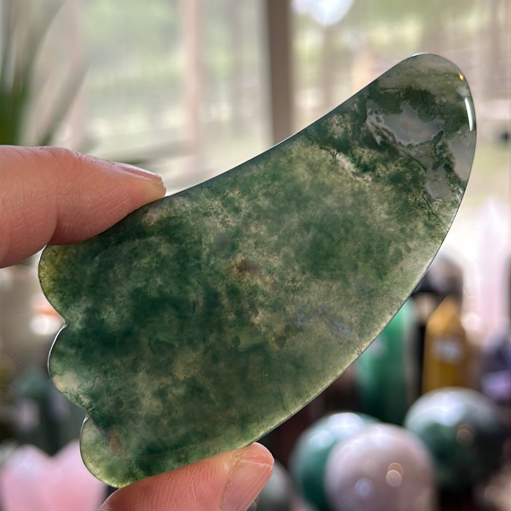 🌸SALE🌸 Moss Agate Gua Sha Stone!